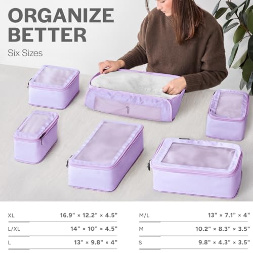 Compression Packing Cubes for Travel (6 Count)