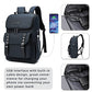 Vintage Backpack Travel Laptop Backpack with usb Charging Port for Women & Men College Backpack Fits 15.6 Inch Laptop Blue