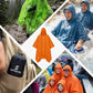Adult Rain Poncho Waterproof Hooded Raincoat Lightweight Packable