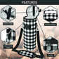 Single Bottle Wine Bag Carrier Insulated Cooler Tote Plaid White Black