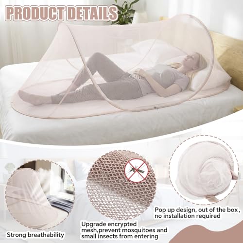 2 Pcs Mosquito Netting for Camping Bed 78 * 31 * 22 Inch (2 Count)