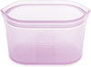 Zip Top Reusable Food Storage Bags | Medium Dish [Lavender] | Silicone Meal Prep Container | Microwave, Dishwasher and Freezer Safe | Made in the USA