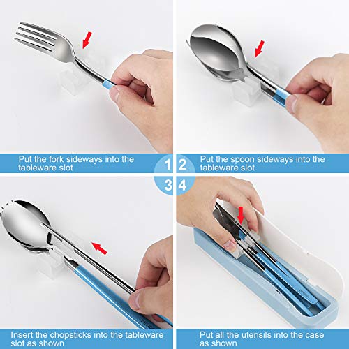 Travel Utensils with Case (4 Count)