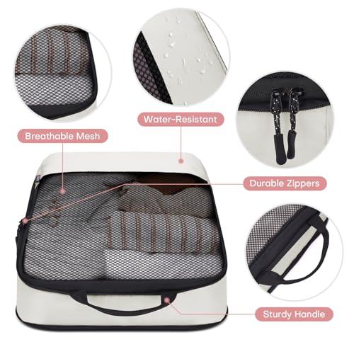4 PCS Set Compression Packing Cubes for Travel (4 Count)