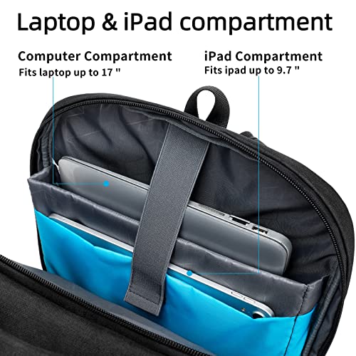 17 Inch Laptop Backpack for Travel with Backpack Rain Cover College Backpack for Men Laptop Bag with USB Charging Port