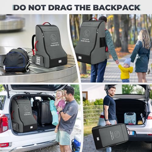 Padded Car Seat Travel Bag for Airplane Car Seat Backpack