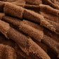 Luxury Faux Fur Rabbit Fur Throw Blanket Brown 90"x80"