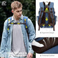 Blue Canvas Camera Backpack