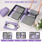 4 Set/6 Set/8 Set Compression Packing Cubes Travel Accessories Expandable Packing Organizers(HalfMesh,8-Dusty Purple)