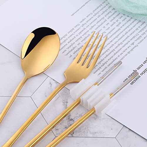 3 PCS Stainless Steel Travel Camping Flatware Set Fork Spoon Chopsticks with Portable Case