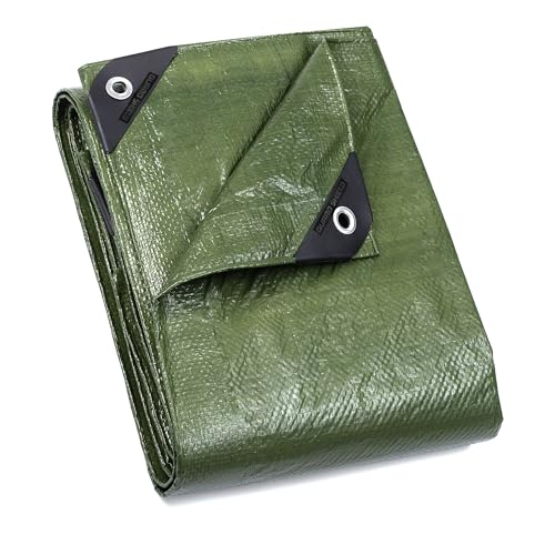 Tarp Green 6x6 Feet Multi Purpose Waterproof Poly Tarp Cover 5mil (36 Sq Ft)