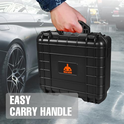 Hard Case 13.6 x 11.4 x 6 Inch Portable Weather Waterproof Protective Camera Case with Customizable Foam