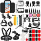 Action Camera Accessories Kit for GoPro Hero 13 12 11 10 9 Black (65 Count)
