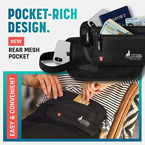 Money Belt for Travel Men Women Hidden RFID Passport Holder