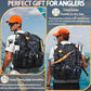 Fishing Backpack with Tackle Boxes and Rod Holder