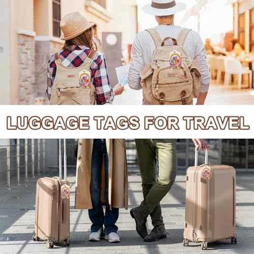 2 Pcs Rainbow Luggage Tags for Suitcase (2 Count)