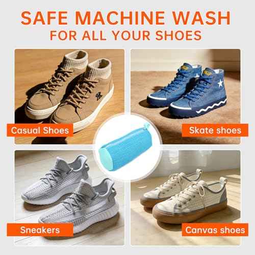 1PCS Blue Shoe Washing Machine Bags for All Shoe Types