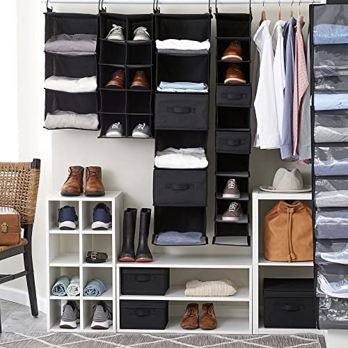 10 Pocket Hanging Shoe Closet Organizer with Hooks