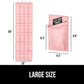 GORILLA GRIP Over the Door Shoe Organizer, 24 Large Breathable Mesh Pockets, Space Saving Hanging Storage Holder, Closet Rack Hanger Holds Up to 40 lbs, Hangs on Closets for Shoes, Accessories, Pink