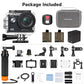 EK7000 4K30fps 20MP Action Camera EIS Ultra HD 131FT Waterproof Underwater Camera with Waterproof Floating Hand Grip Bundle and Carrying Case Helmet Accessories Kit Bundle