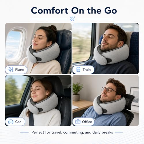 G Shape Memory Foam Travel Pillow