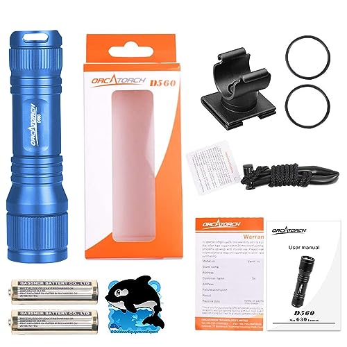 D560 Mini Scuba Dive Light with 360° Rotatable Mask Clip