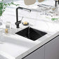 17 Inch Gloss Black Ceramic Coating with NanoTek Undermount Kitchen Sink