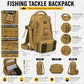 Fishing Tackle Backpack with Rod Holder & Removable Storage Pouch