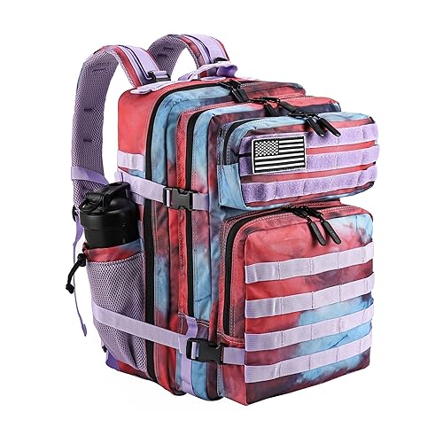 Military Tactical Backpack for Men and Women 45L Army 3 Days Assault Pack Bag Large Rucksack with Molle System Nebula Camo