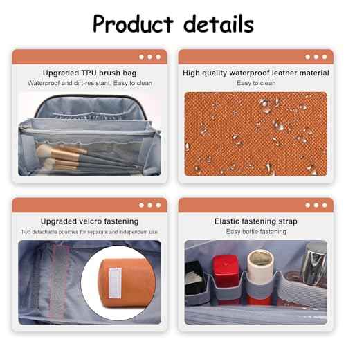 Travel Makeup Bag Organizer Cosmetic Bag (3 Count)