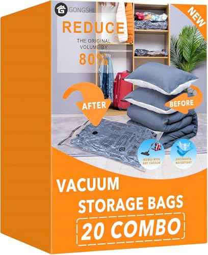 Vacuum Storage Bags for Clothing (20 Count)