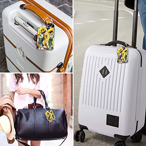 Luggage Tags Privacy Cover ID Label for Travel Bag Suitcase (2 Count)