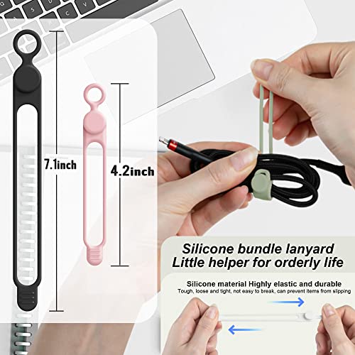 24Pcs Silicone Cable Ties (24 Count)