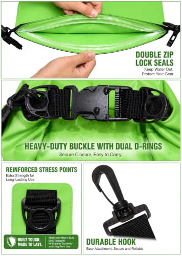 Waterproof Dry Bag with Double Zip (3 Count)
