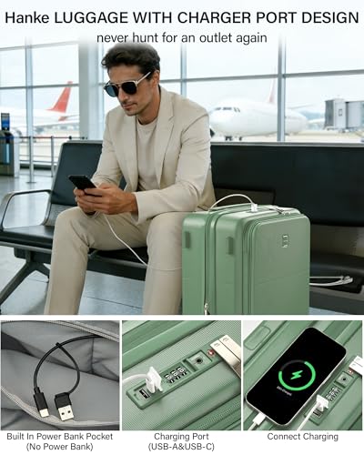 20 Inch Expandable Carry On Luggage 22x14x9 Airline Approved