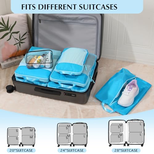 Compression Packing Cubes for Travel (7 Count)