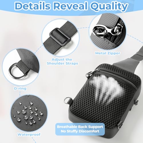 Sling Bag Anti Theft Sling Crossbody Bag for Women Men