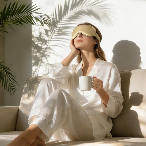 Adjustable 100% 22 Momme Mulberry Silk Sleep Mask