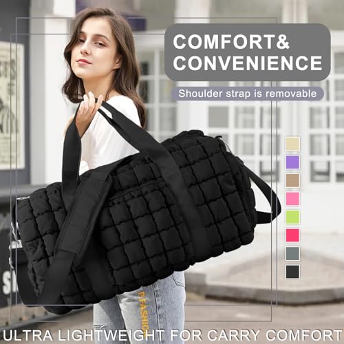 Quilted Travel Duffle Bag Gym Bag for Women