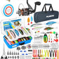 Collapsible Telescopic Fishing Rod Pole and Reel Combo Starter Kit (376 Count)