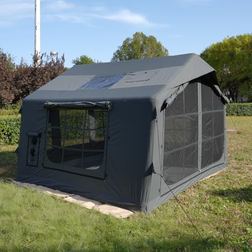 Large Luxury Inflatable Canvas Tent for Camping with AC Port