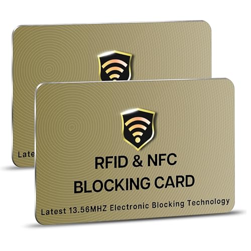 2 Pack RFID Blocking Card for Credit Debit ID Card (2 Count)