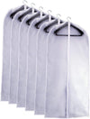 Garment Bags Covers 24''X60'' Dress Bags for Hanging Clothes (Pack of 6) with Study Full Zipper Coat Covers for Closet Clothes Storage Travel