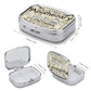 Metal 2 Compartment Pill Organizer Travel Friendly Portable Compact Pill Box Cute Pill Case to Hold Vitamins