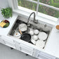 33x22 Drop In Kitchen Sink Workstation Sink Stainless Steel
