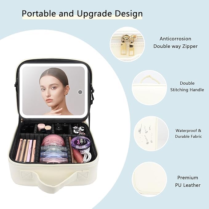 Makeup Bag with Led Mirror