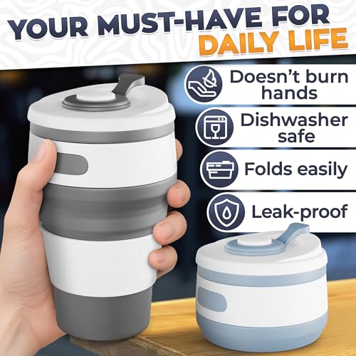 Collapsible Coffee Cup with Lid (2 Count)