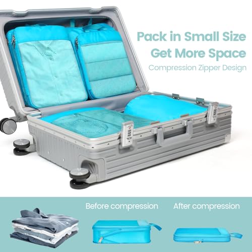 Mesh Compression Packing Cubes for Travel (6 Count)