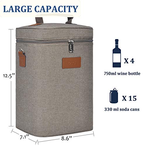 4 Bottle Wine Tote Carrier