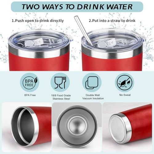 20oz Tumbler with Straw and Brush